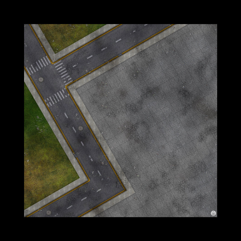 Park Avenue Intersection Urban Play Mat - Premium Tabletop Wargaming Surface by Mats by Mars