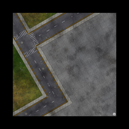 Park Avenue Intersection Urban Play Mat - Premium Tabletop Wargaming Surface by Mats by Mars