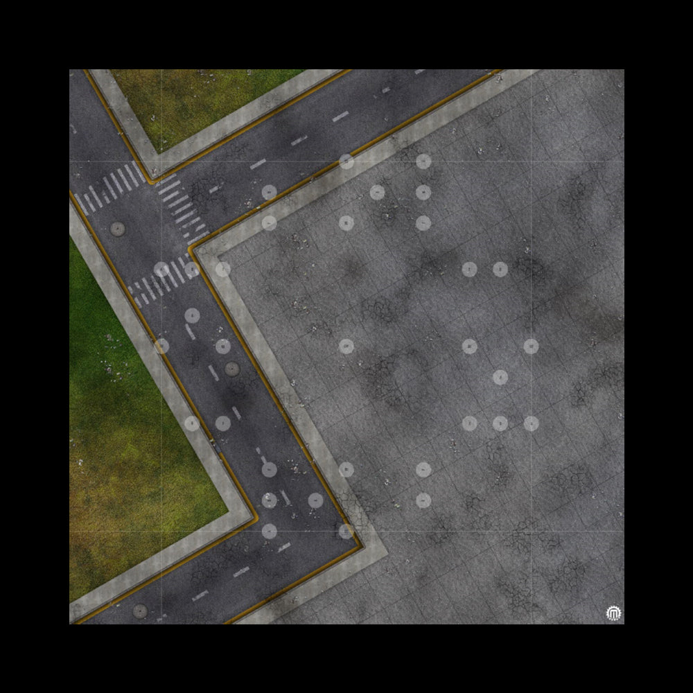 Park Avenue Intersection Urban Play Mat - Premium Tabletop Wargaming Surface by Mats by Mars
