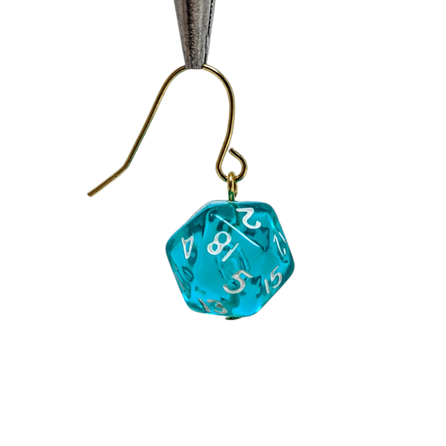 Mini D20 Fishhook Earrings