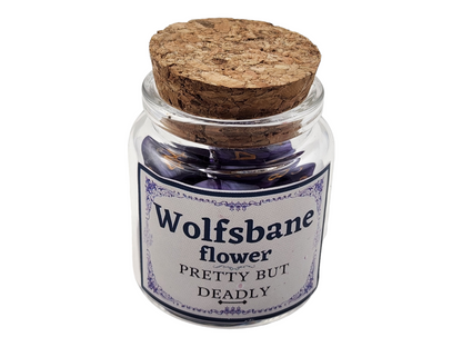 Wolfsbane Flower Dice Jar — Purple Swirl 7-Piece DND Dice Set