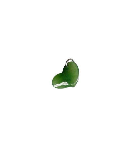 Jade Heart Charm — Canadian Nephrite Jade
