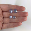 Dreamcurrent D20 Sterling Silver Stud Earrings - Pink Blue Sparkle Dice Jewelry