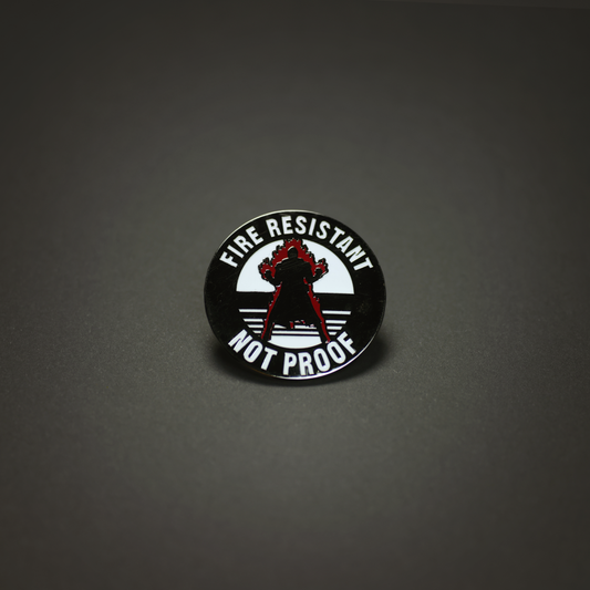 Pin: Fire Resistant Enamel Pin for RPG and Tabletop Gamers
