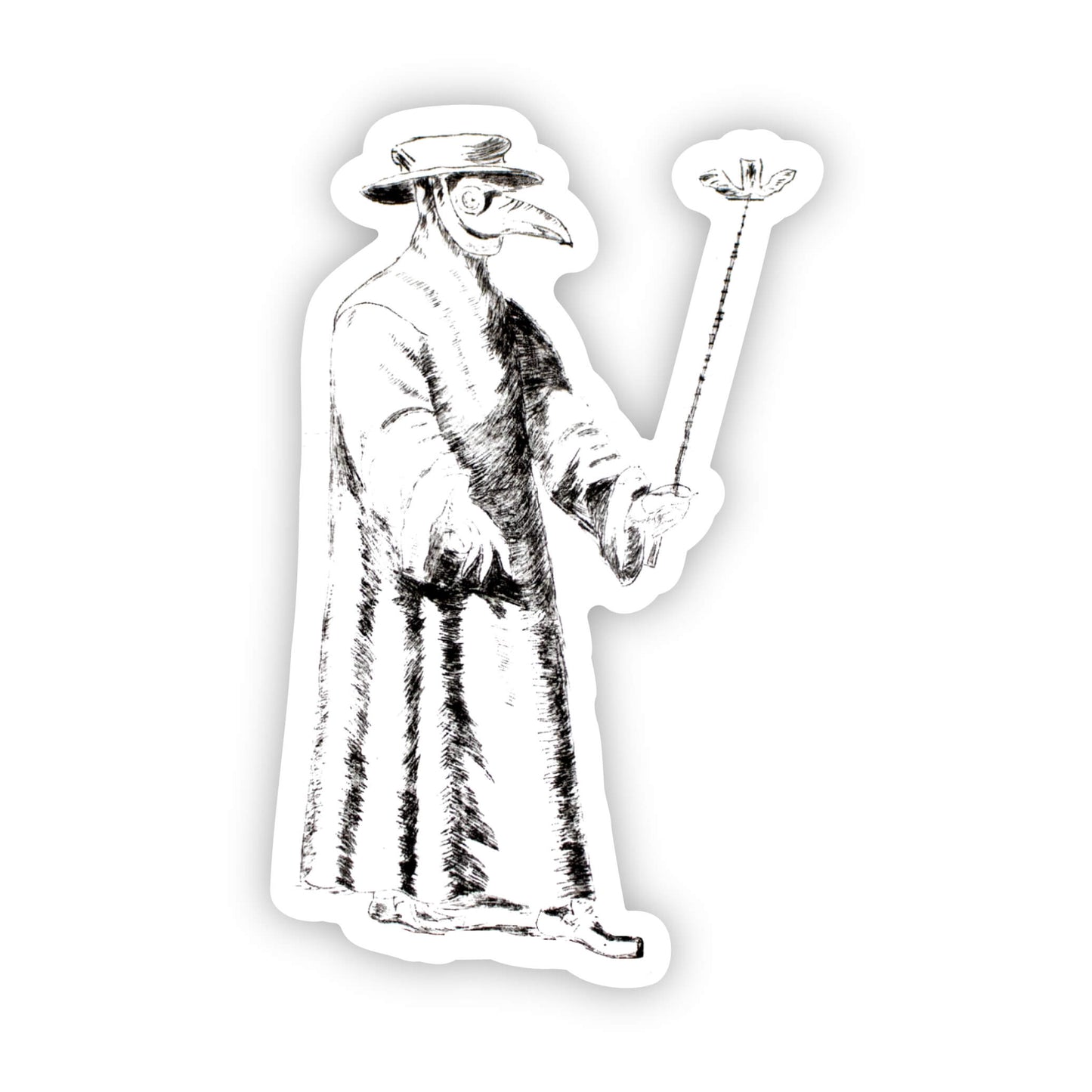 Plague Doctor Vinyl Sticker - Gothic Medieval Art