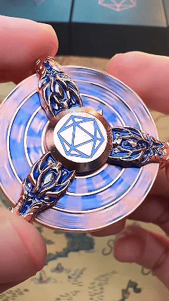 Three Dragon Head Metal Fidget Spinner DND Dice — Roulette Spin Dice for TTRPG