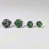 Poison D20 Stud Earrings - Venomous Green Silver Dice Jewelry
