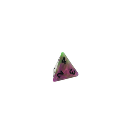 Poison Petals - 7 Piece DnD Dice Set | Acrylic RPG Gaming Dice