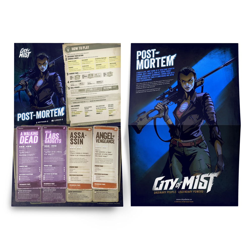 City of Mist Character Folio Pack — 14 Pregen Character Folios