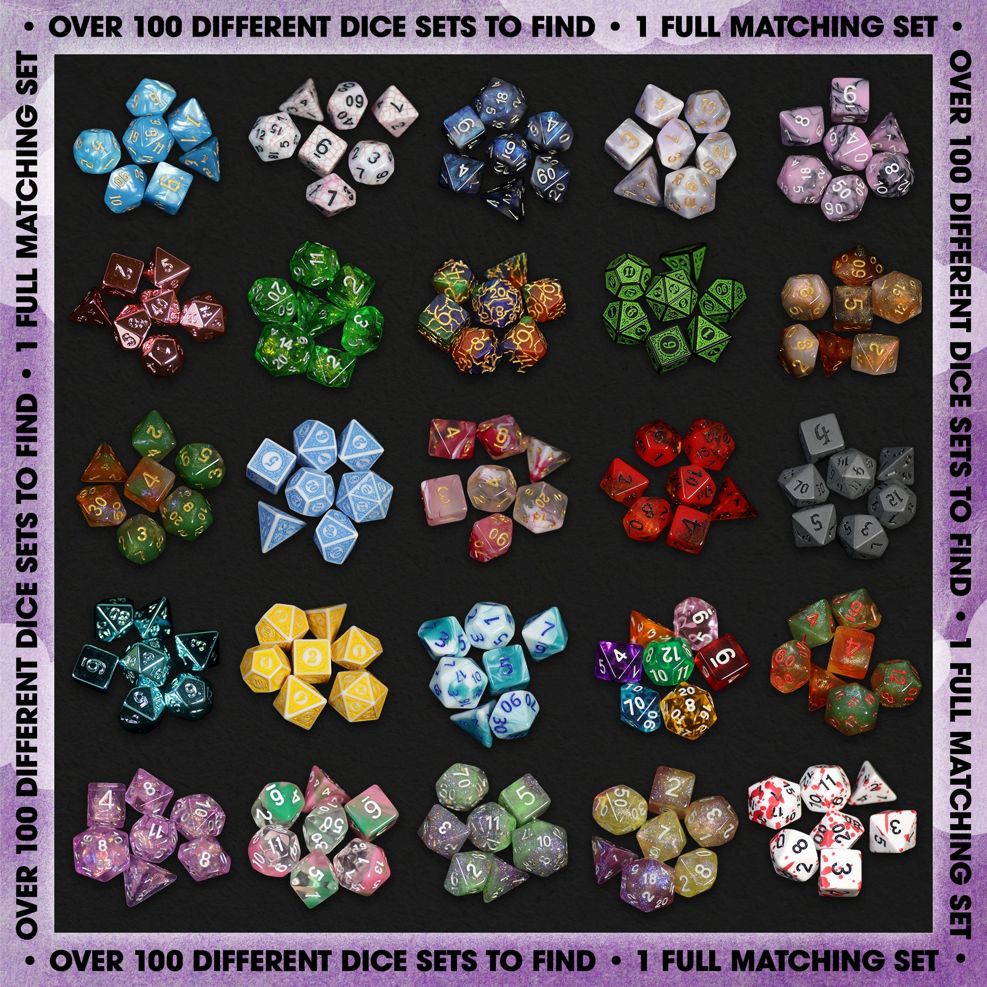 Premium Mystery Dice Set | RPG Dice with Pin & Sticker – Open Gaming Store
