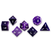 Purple Striped Agate - 7 Piece RPG Set Gemstone Dice