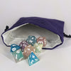 Bloodlust RPG Dice Set - Maroon Silver Battle 8pc Dice