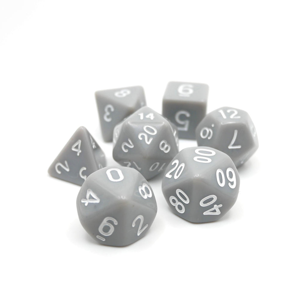 Quietus - 7 Piece DnD Dice Set | Acrylic RPG Gaming Dice