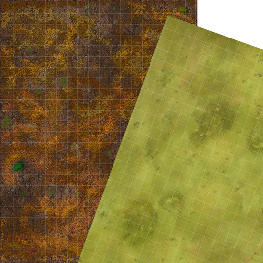 RatMat Battle Map — Laminated Forest Floor / Grass Field (2 Sheets)