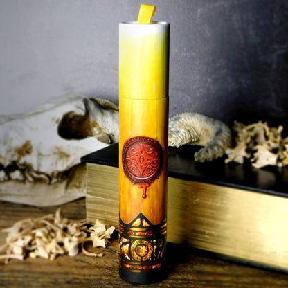Ritual Candle Dice Tube: Star of Azathoth | Elder Dice Storage
