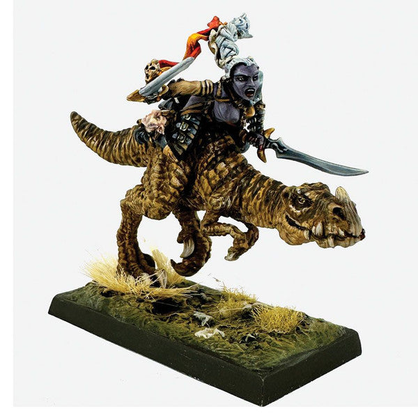 Reaper Legends: Female Dark Elf on Lizard