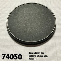 Reaper Miniatures: Round Plastic Gaming Base - 55mm (10)