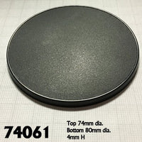 Reaper Miniatures: Round Plastic Gaming Base - 80mm (4)