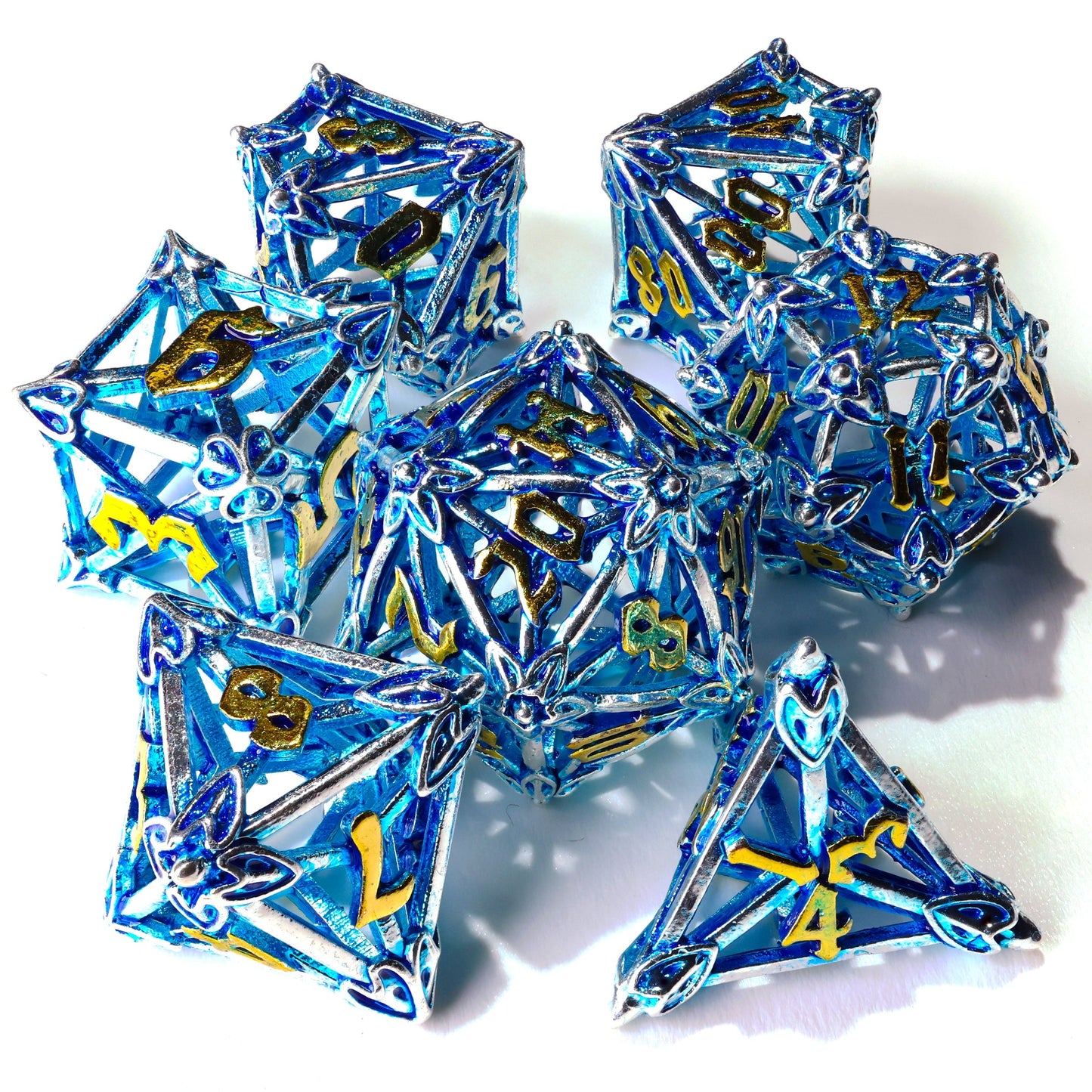 Elven Forged Trinkets Metal RPG Dice Set - 7 Pieces