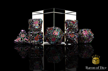 Denizens of the Deep Iridescent Metal RPG Dice Set | 7 Pieces