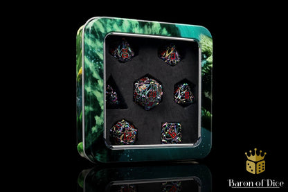 Denizens of the Deep Iridescent Metal RPG Dice Set | 7 Pieces