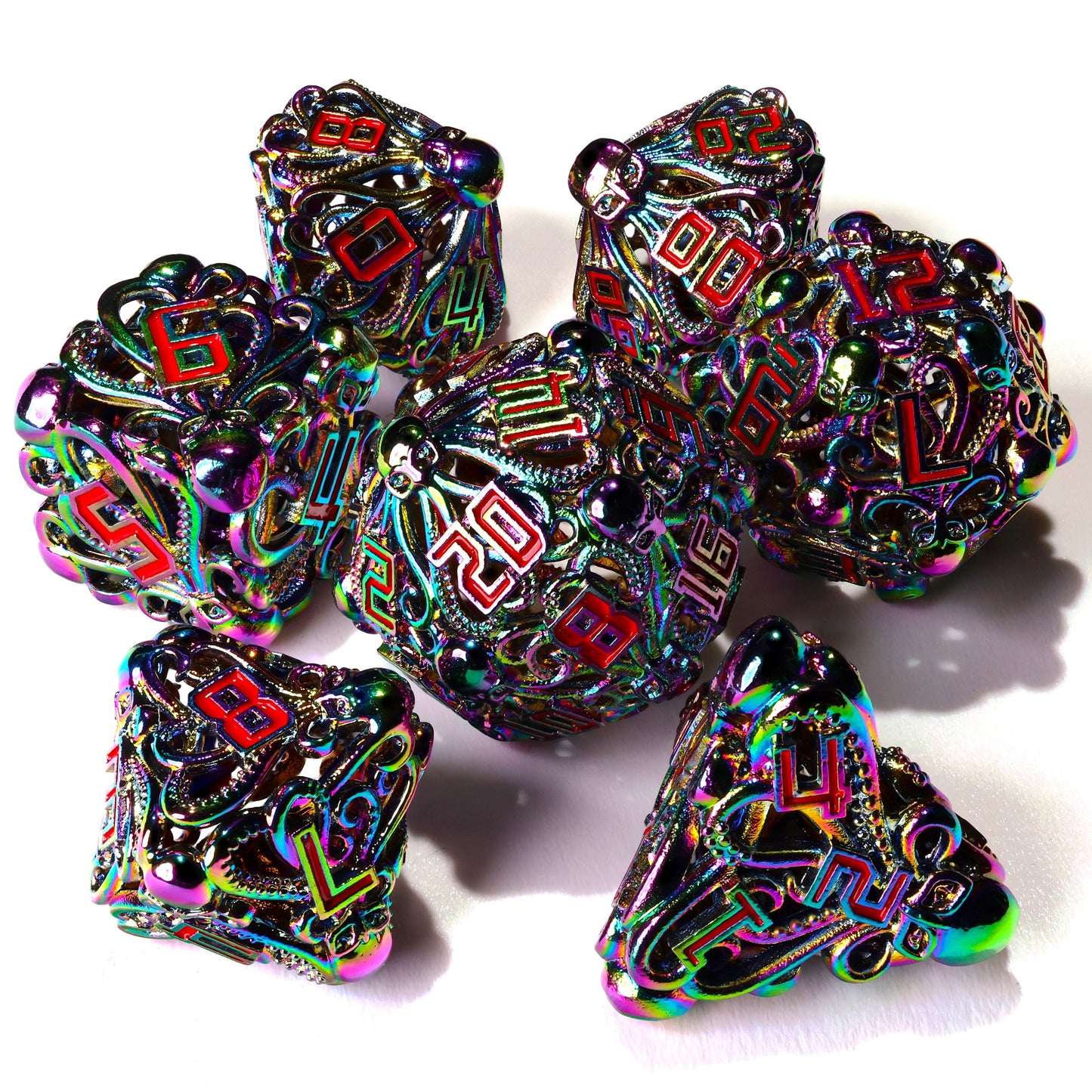 Denizens of the Deep Iridescent Metal RPG Dice Set | 7 Pieces