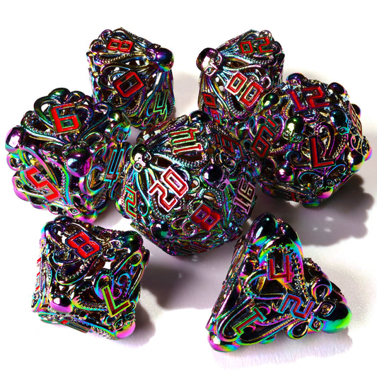 Denizens of the Deep Iridescent Metal RPG Dice Set | 7 Pieces