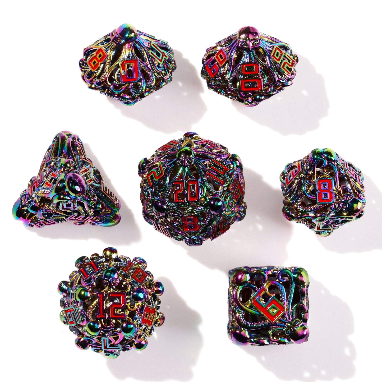 Denizens of the Deep Iridescent Metal RPG Dice Set | 7 Pieces