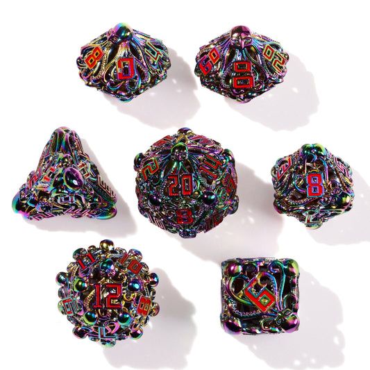 Denizens of the Deep Iridescent Metal RPG Dice Set | 7 Pieces