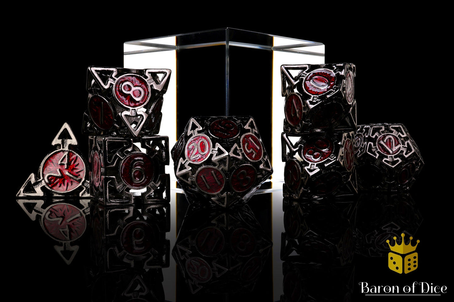 Which Way is Up? Metal RPG Dice Set | 7 Pieces