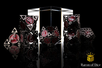 Which Way is Up? Metal RPG Dice Set | 7 Pieces