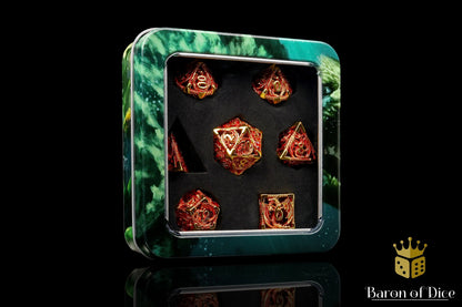 Dragons of Legend Metal RPG Dice Set | 7 Pieces