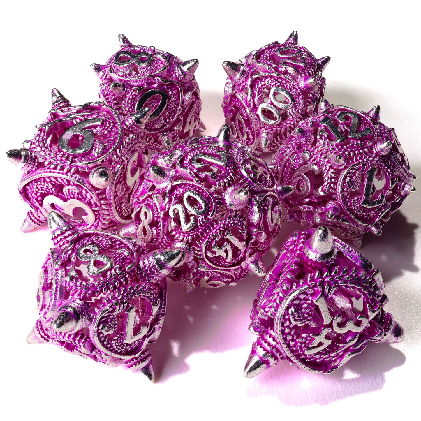 Ancient Wyvern Metal RPG Dice Set | 7 Pieces