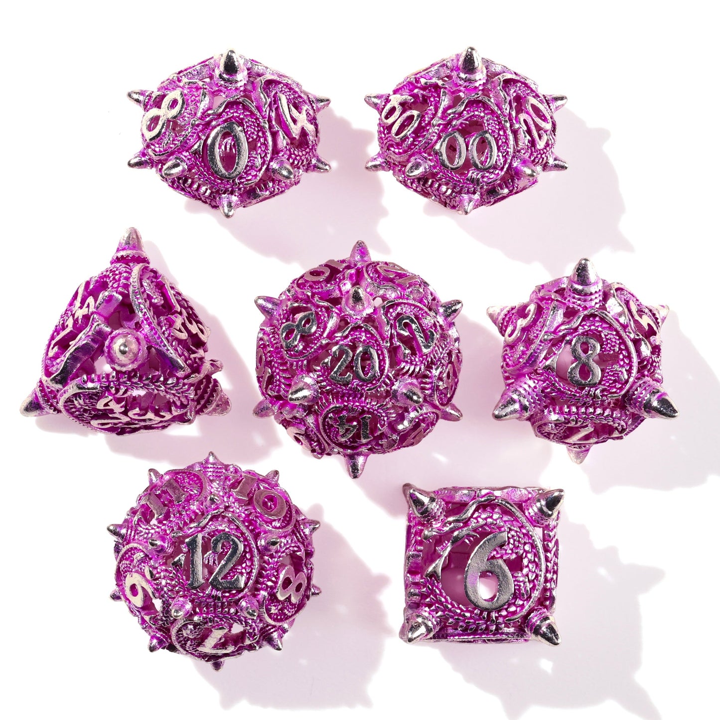 Ancient Wyvern Metal RPG Dice Set | 7 Pieces