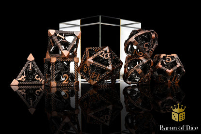 Bronze Kraken Metal RPG Dice Set | 7 Pieces