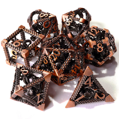 Bronze Kraken Metal RPG Dice Set | 7 Pieces