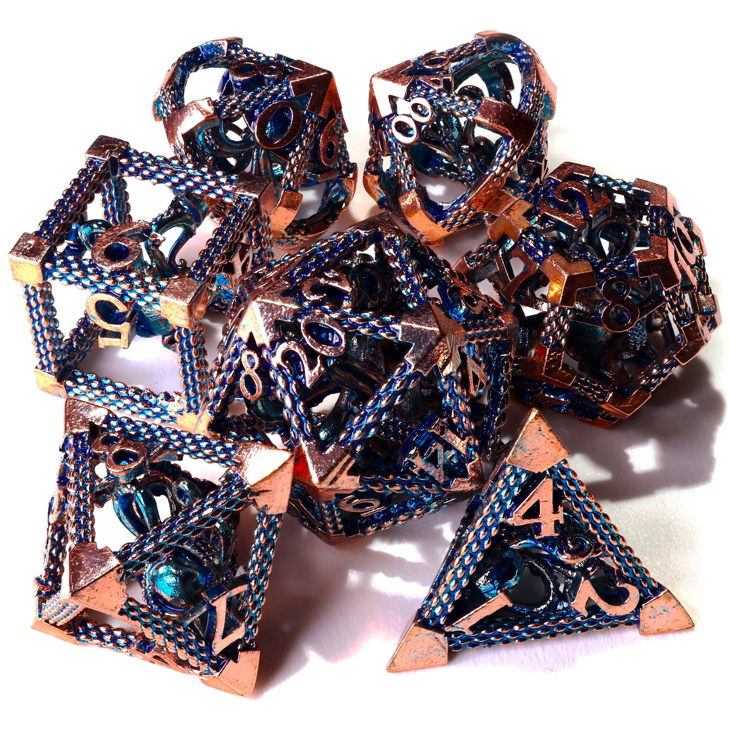 Ancient Kraken Metal RPG Dice Set | 7 Pieces