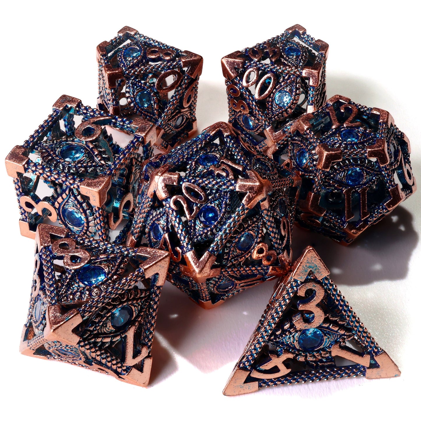 Eye of Providence Metal RPG Dice Set | 7 Pieces