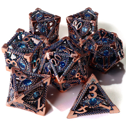 Eye of Providence Metal RPG Dice Set | 7 Pieces