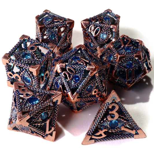 Eye of Providence Metal RPG Dice Set | 7 Pieces