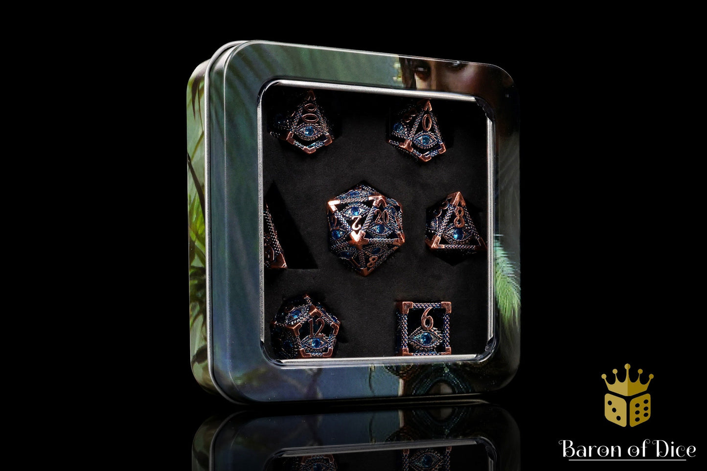 Eye of Providence Metal RPG Dice Set | 7 Pieces