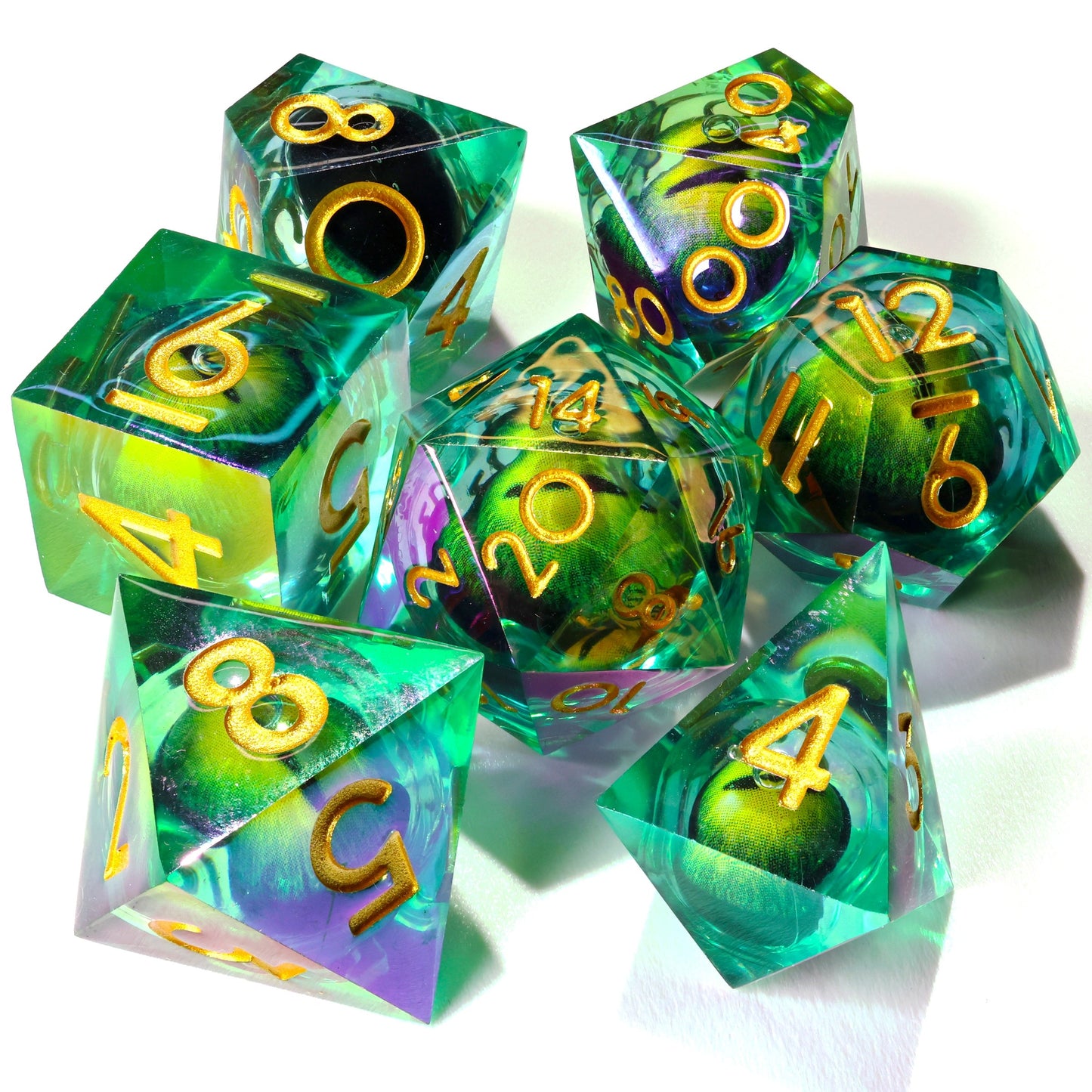 Dragon's Eye Liquid Core RPG Dice Set | 7 Pieces