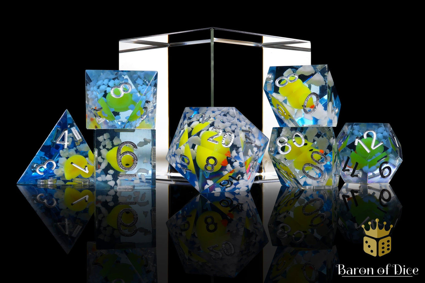 Rubber Duck Sharp Corner RPG Dice Set | 7 Pieces