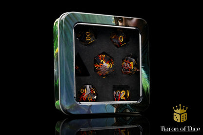 Volcano Sharp Edge RPG Dice Set | 7 Pieces