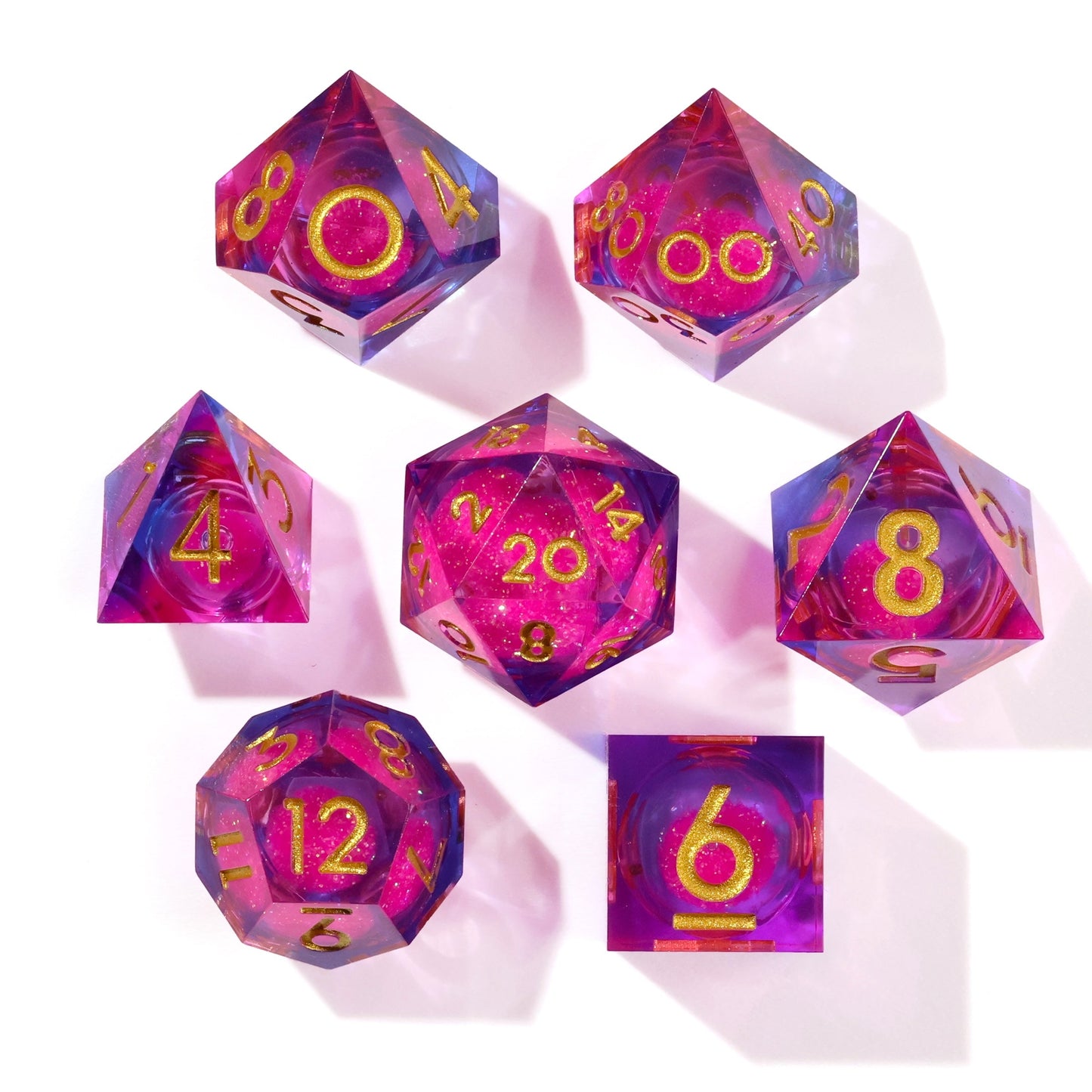 Dance Party Liquid Core RPG Dice Set | 7 Pieces