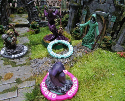 DND Condition Markers – 112 Rubber Status Rings for D&D 5E Miniatures