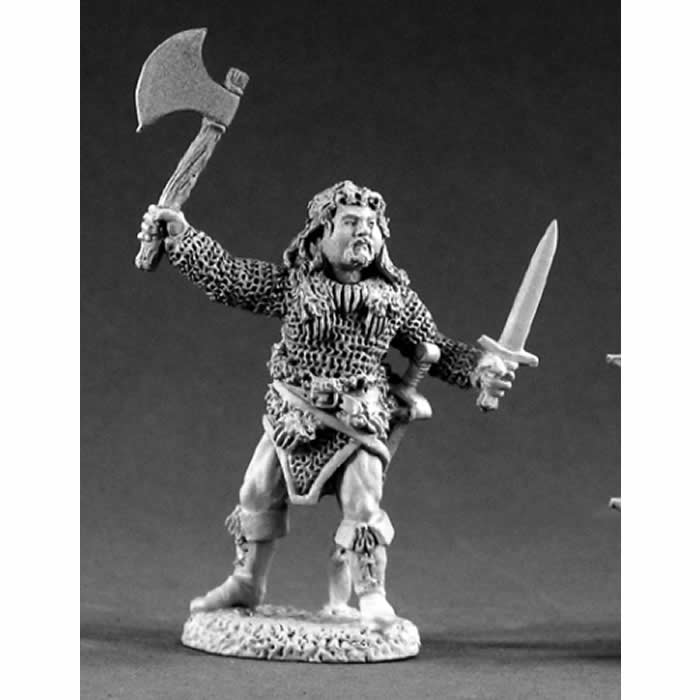 RPR02073 Jon Longshanks Barbarian Miniature 25mm Heroic Scale