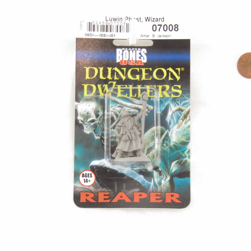RPR07008A Luwin Phost Wizard Miniature 25mm Heroic Scale Figure Dungeon Dwellers