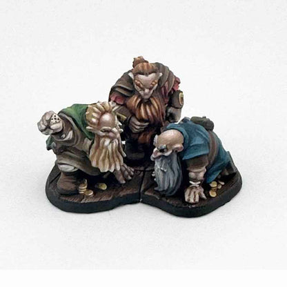 RPR30138 Townsfolk Gambing Dwarves Miniature Figure 25mm Heroic Scale Reaper Bones USA