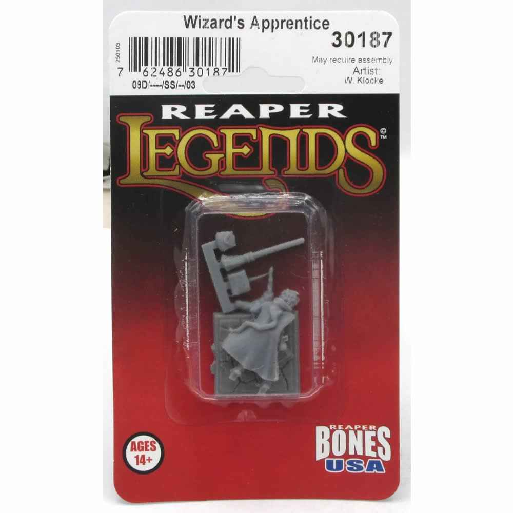 RPR30187 Wizards Apprentice Miniature Figure 25mm Heroic Scale Reaper Bones USA